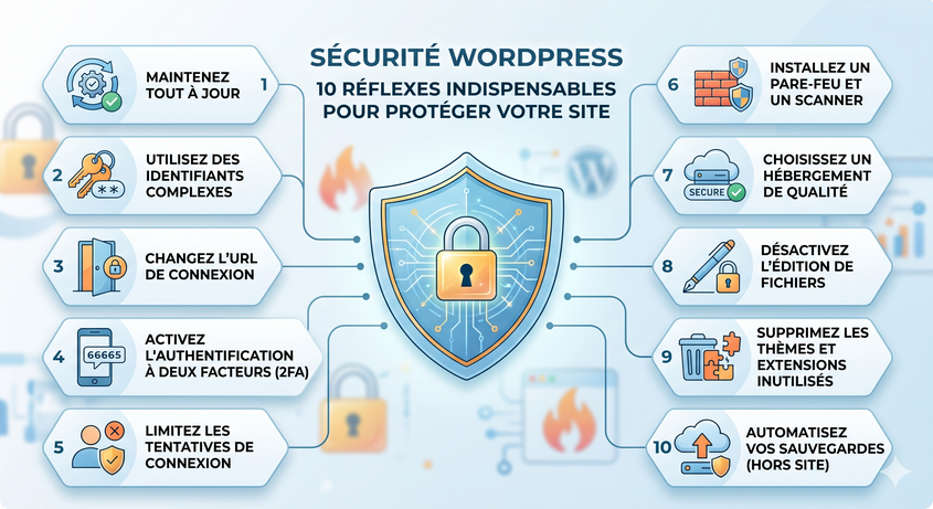 Sécurité WordPress : 10 réflexes indispensables pour protéger votre site